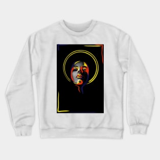 Bright woman on black Crewneck Sweatshirt